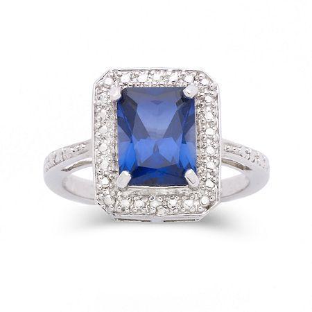 Lab-created Sapphire & Diamond-accent Ring