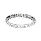 Personally Stackable Sterling Silver Antique Patterned Stackable Ring