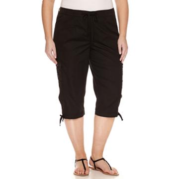 St. John's Bay Drawstring Cargo Crops - Plus