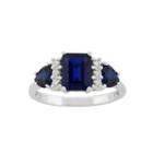 Lab-created Sapphire Sterling Silver Ring