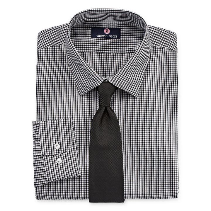 Thomas Stone Shirt & Tie Set Big And Tall