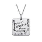 Personalized Scattered Names Pendant Necklace