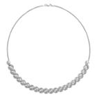 Diamonart Cubic Zirconia Sterling Silver Necklace