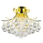 Empire Collection 3 Light Round Clear Crystal Flush Mount Ceiling Light