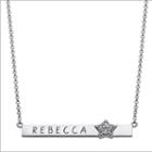 Personalized Diamond-accent Star Name Bar Necklace