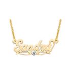Personalized Diamond Accent Two-tone Name Necklace