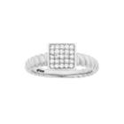 In Love 1/4 Ct. T.w. Diamond 10k White Gold Multi-top Textured Ring
