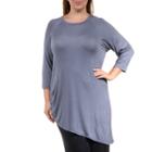 24/7 Comfort Apparel Side-cinched Tunic Top Plus