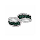 Lab-created Emerald And Lab-created White Sapphire Sterling Silver Ring Lab-created Emerald And Lab-created White Sapphire Sterling Silver Ring