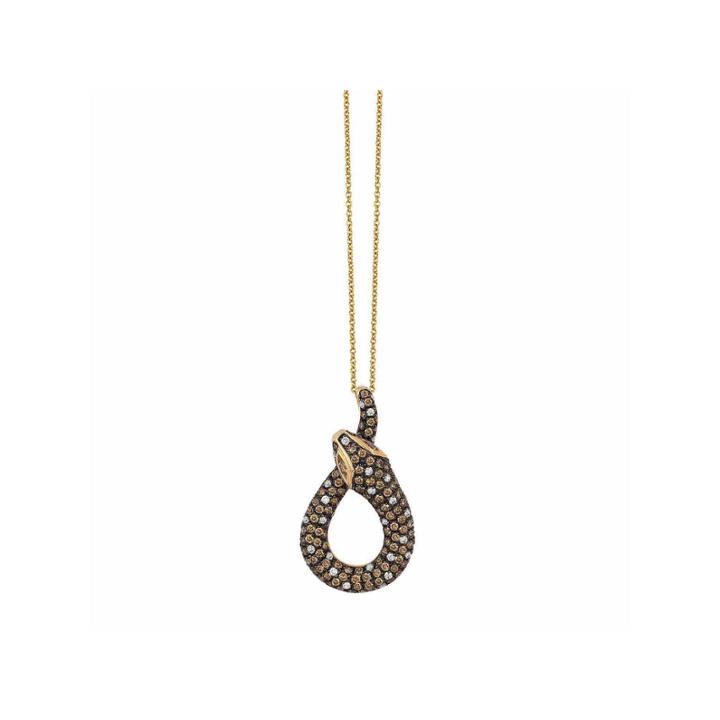 Grand Sample Sale By Le Vian 1 7/8 Ct.t.w Vanilla Diamonds & Chocolate Diamonds In 14k Honey Gold Chocolatier Pendant