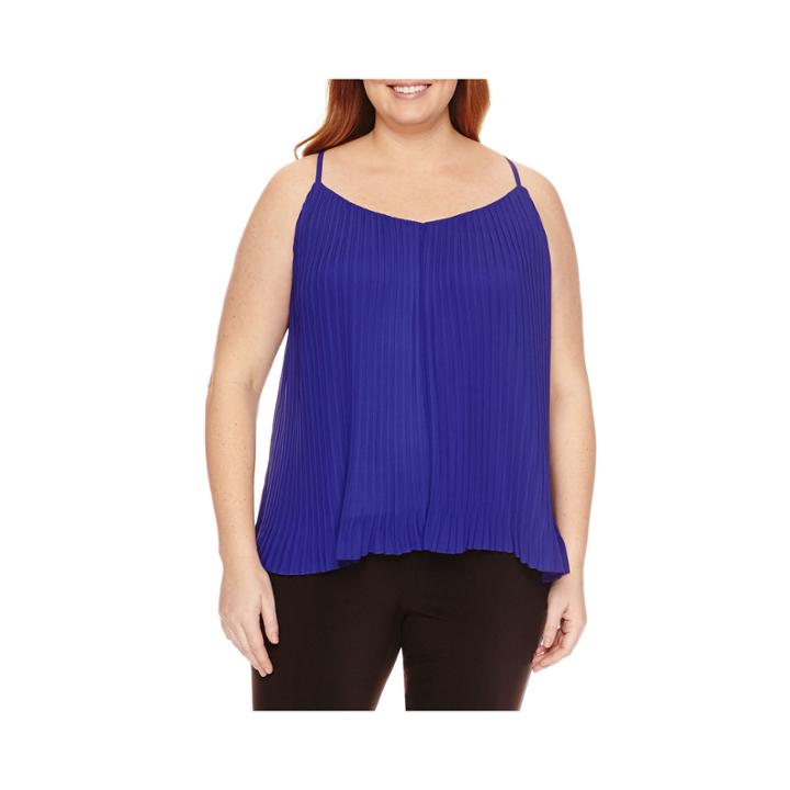 Worthington Pleated Trapeeze Camisole - Plus