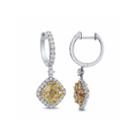Limited Quantities! 2 1/2 Ct. T.w. Color-enhanced Yellow Diamond 18k Gold Drop Earrings
