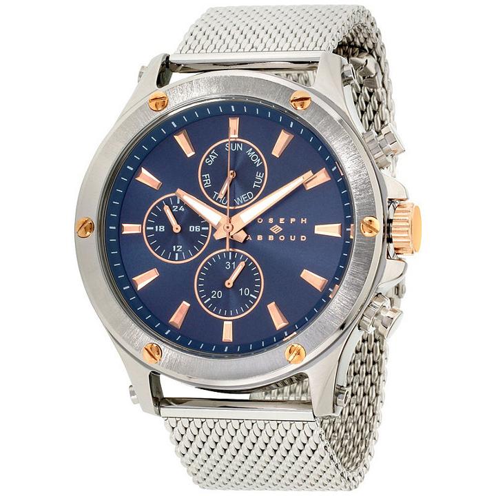 Joseph Abboud Mens Silver Tone Strap Watch-ja3192s648-004