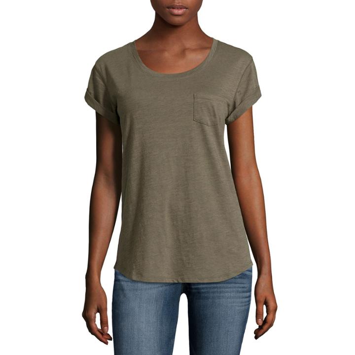 A.n.a Roll-cuff Boyfriend Tee - Petite