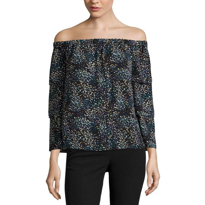 Worthington 3/4 Sleeve Dobby Blouse