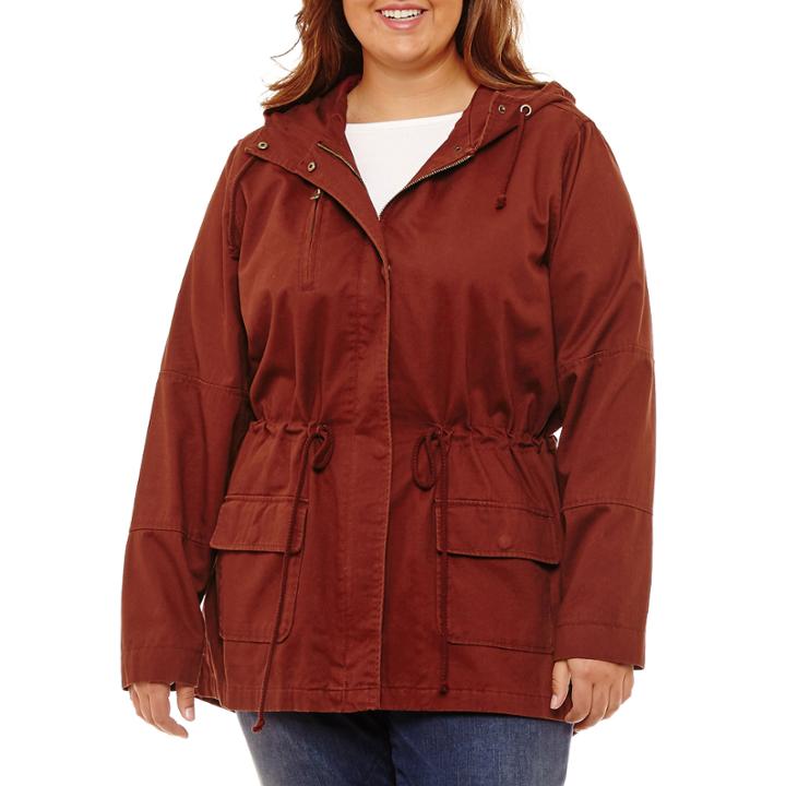 Arizona Twill Plaid Lined Jacket-juniors Plus