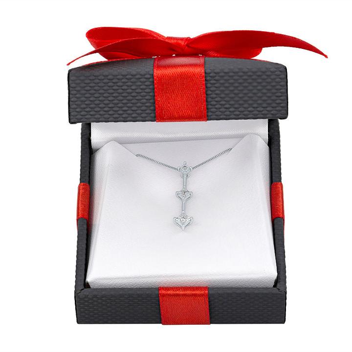 Womens Diamond Accent Genuine White Diamond 10k White Gold Pendant Necklace