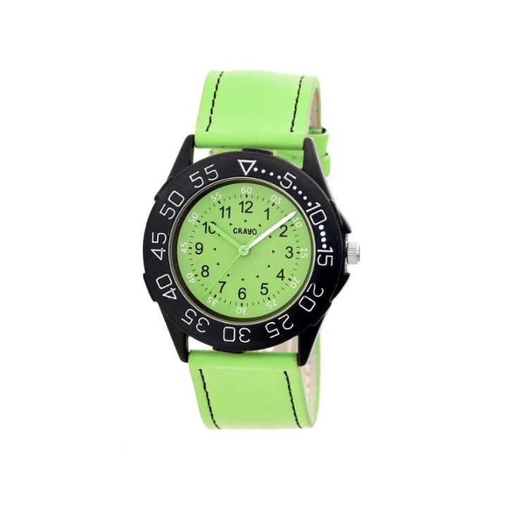 Crayo Womens Fun Mint Leather-band Watch Cracr2506