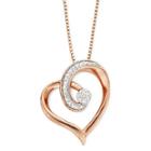 Diamond Blossom 1/10 Ct. T.w. Diamond Cluster Heart Pendant Necklace