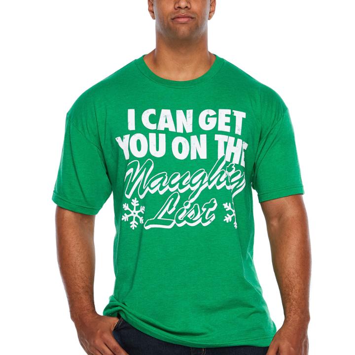 Mad Engine Naughty List Short Sleeve Graphic T-shirt-big And Tall