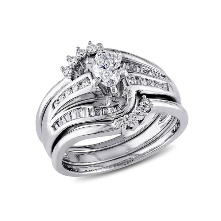 Womens 3/4 Ct. T.w. White Diamond 14k Gold Bridal Set