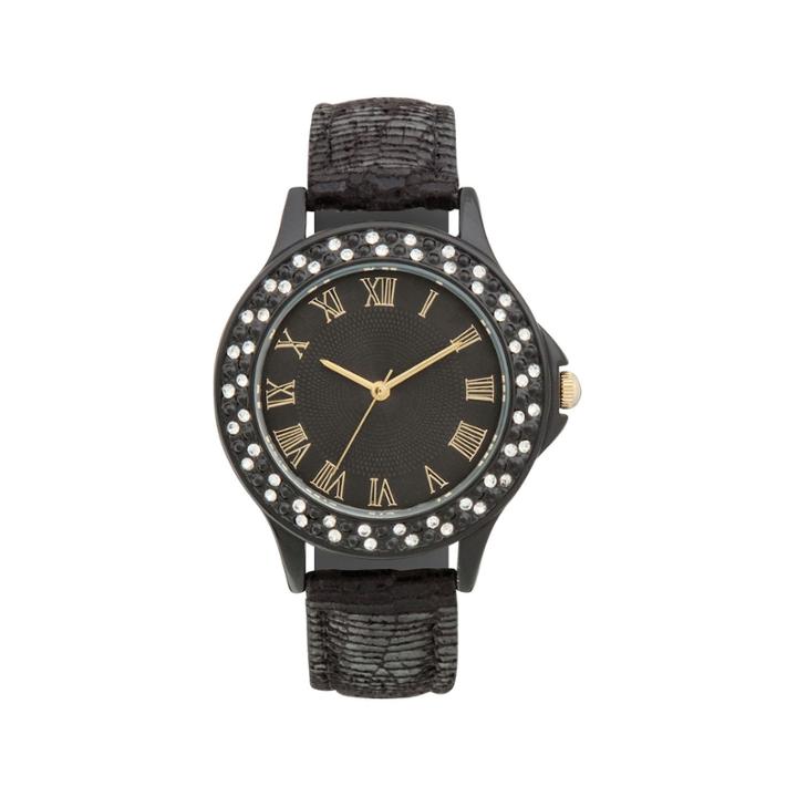 Womens Crystal-accent Bezel Glitz Strap Watch