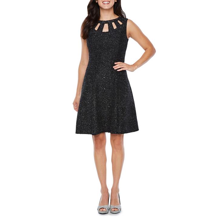 Alyx Sleeveless Sparkle Fit & Flare Dress