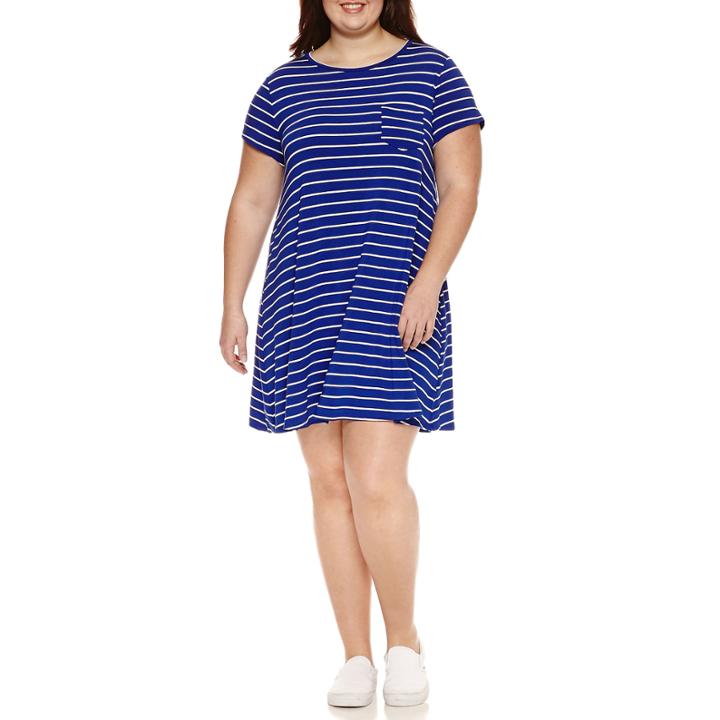 Arizona Short Sleeve Swing Dress-juniors Plus