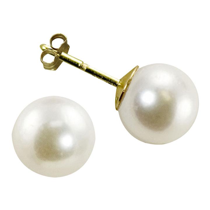 Certified Sofia&trade; 10k Gold 6-6.5mm Cultured Freshwater Pearl Stud Earrings