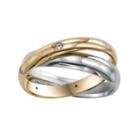 Womens 3mm Two-tone Stainless Steel Rolling Ring