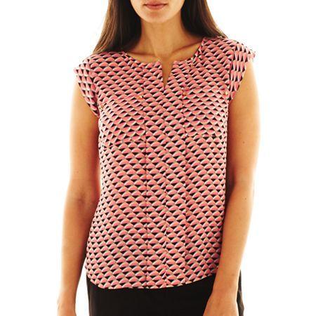 Worthington Cap-sleeve Blouse - Petite