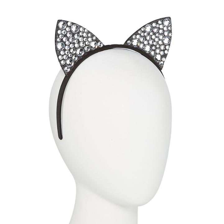 Spooky Streets Jeweled Cat Ears Dress Up Costume Womens