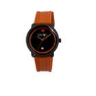Crayo Unisex Fresh Brown Rubber-strap Watch With Date Cracr0305