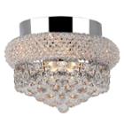 Empire Collection 3 Light Cclear Crystal Flush Mount Ceiling Light
