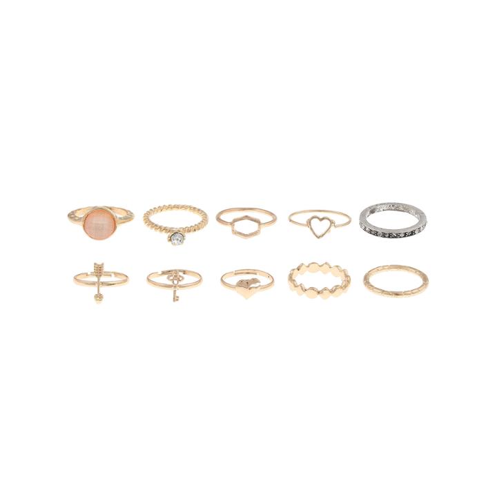 Decree Womens Clear Ring Set