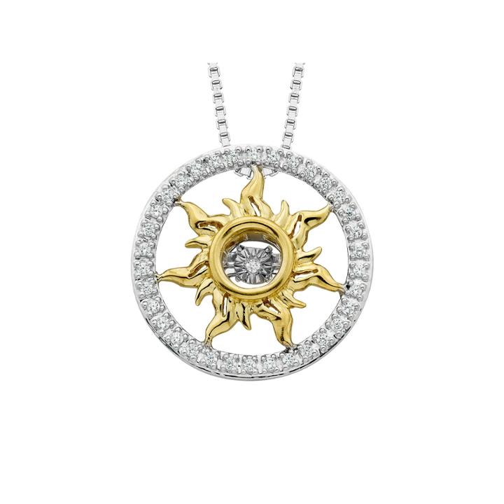 Womens 1/10 Ct. T.w. White Gold Sterling Silver Pendant Necklace