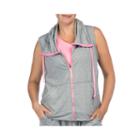 Pl Movement By Pink Lotus Sleeveless Hooded Cozy Jacket