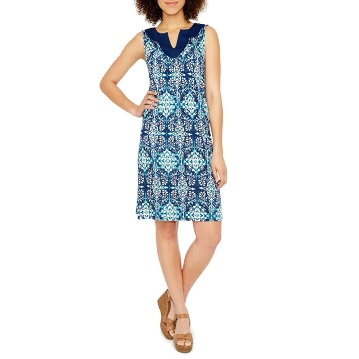 St. John's Bay Sleeveless Embroidered Sundress