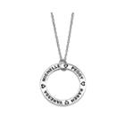 Personalized Sterling Silver Family Name Disc Pendant Necklace