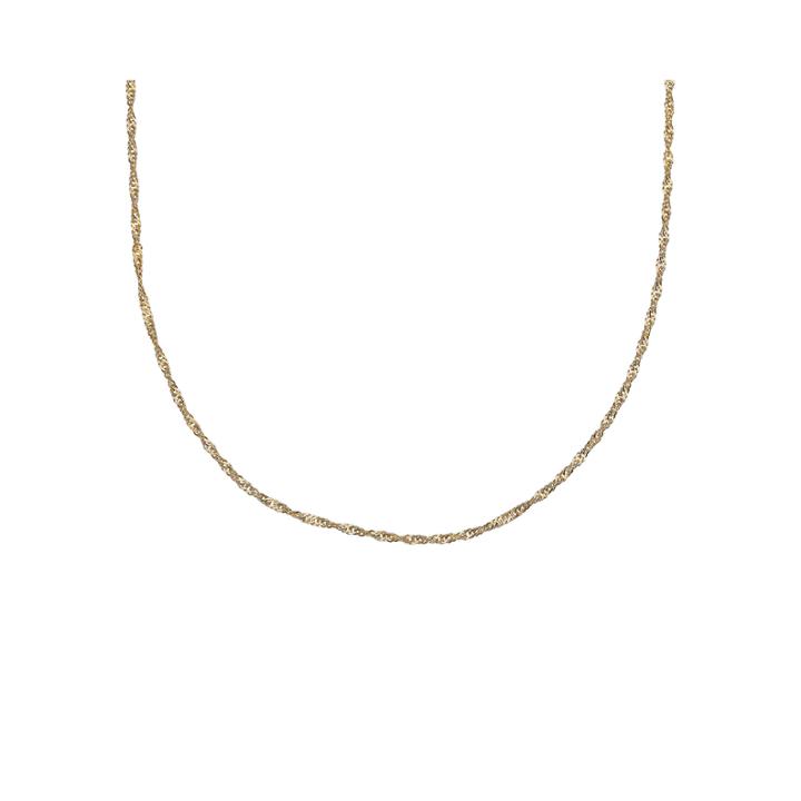 Gold Over Sterling Silver 18 Singapore Chain