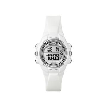 Marathon By Timex Womens White Resin Strap Digital Watch T5k806m6