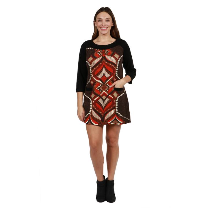 24/7 Comfort Apparel Jordana Sweater Knit Dress - Plus