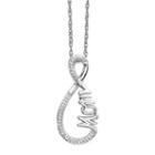 Infinite Promise 1/10 Ct. T.w. Diamond Mom Sterling Silver Pendant Necklace