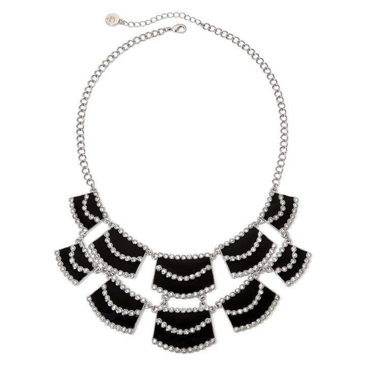 Liz Claiborne Crystal-accent Silver-tone Statement Necklace