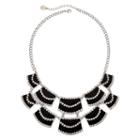 Liz Claiborne Crystal-accent Silver-tone Statement Necklace