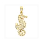 14k Yellow Gold Seahorse Charm Pendant