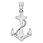 Sterling Silver Polished Anchor Charm Pendant