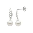 7-7.5mm Cultured Freshwater Pearl Sterling Silver Earrings