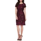 Studio 1 Short Sleeve Embellished Sheath Dress-petites
