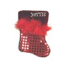 7 Red Sequined Feathered Hottie Mini Christmas Stocking